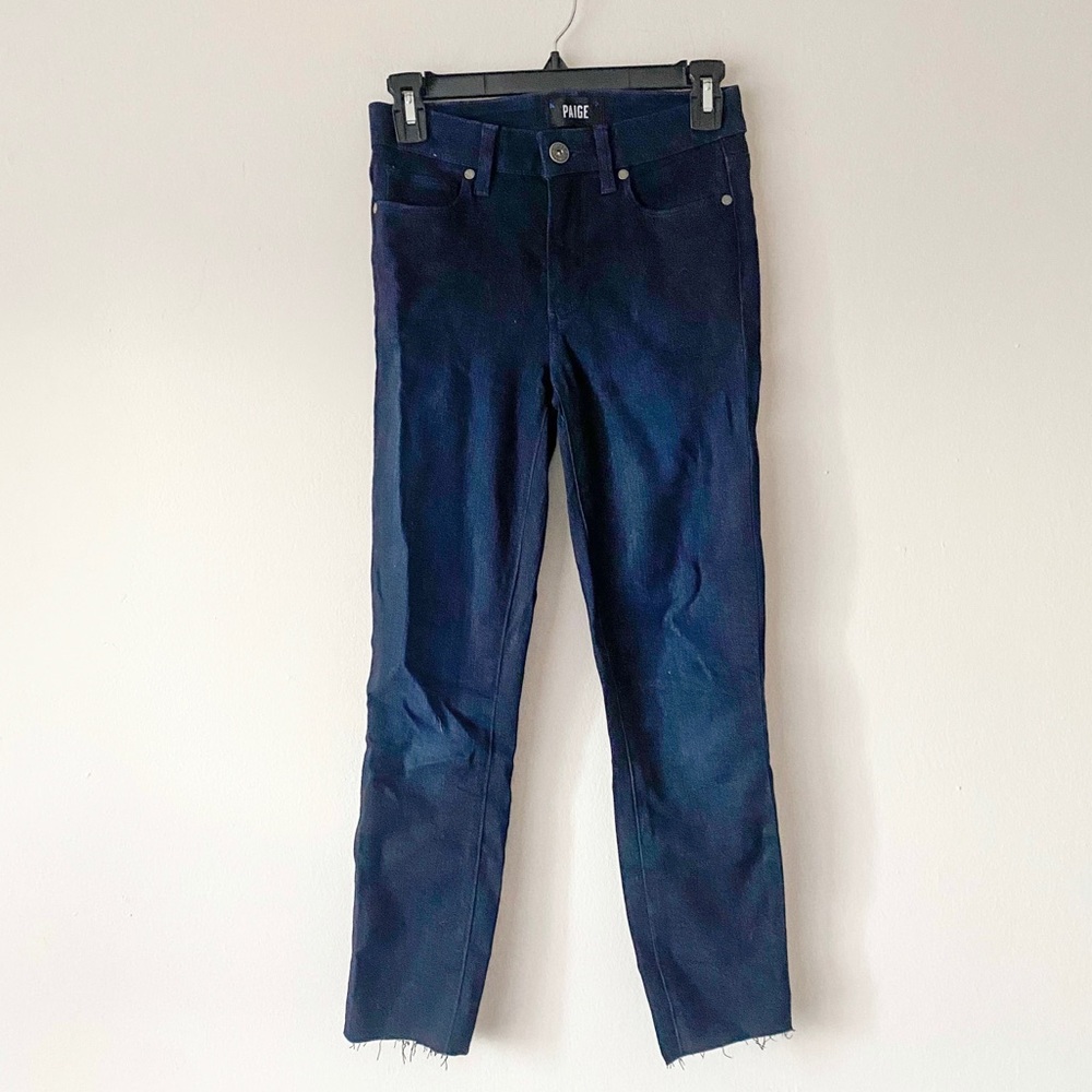 Altered in length Paige jeans, Hoxton Ankle, high rise, dark blue, size 24